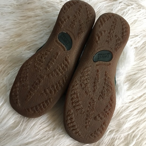 BORN green leather comfort shoes leather 6.5 / 37 - Picture 3 of 7